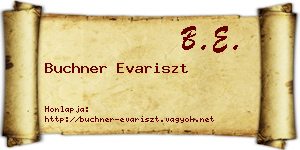 Buchner Evariszt névjegykártya
